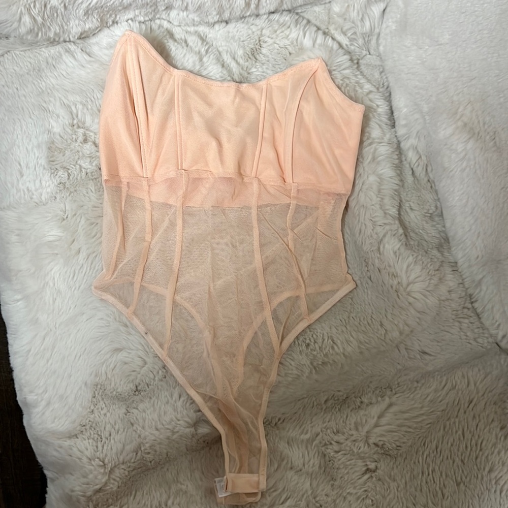 Cute champagne color corset body suit